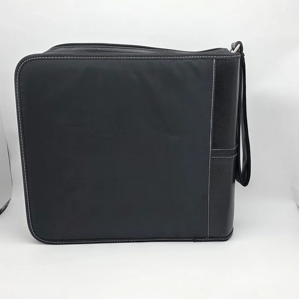Targus 256 CD DVD Storage Binder Case Black Faux Leather Zip Media Organizer - Picture 5 of 12